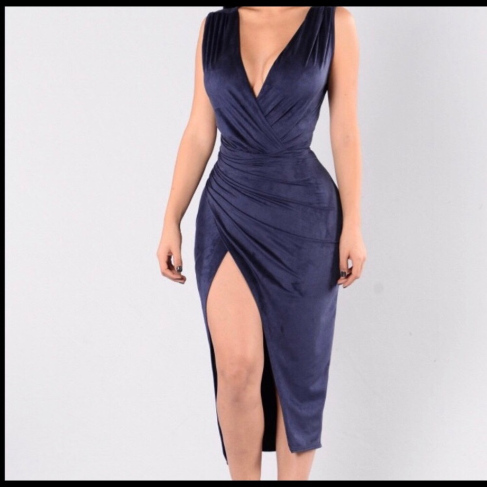 Long blue dress